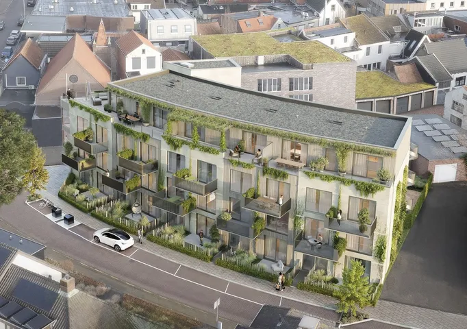Appartement met voortuin