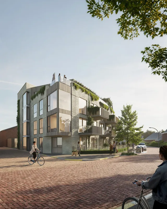 Hoekappartement met voortuin